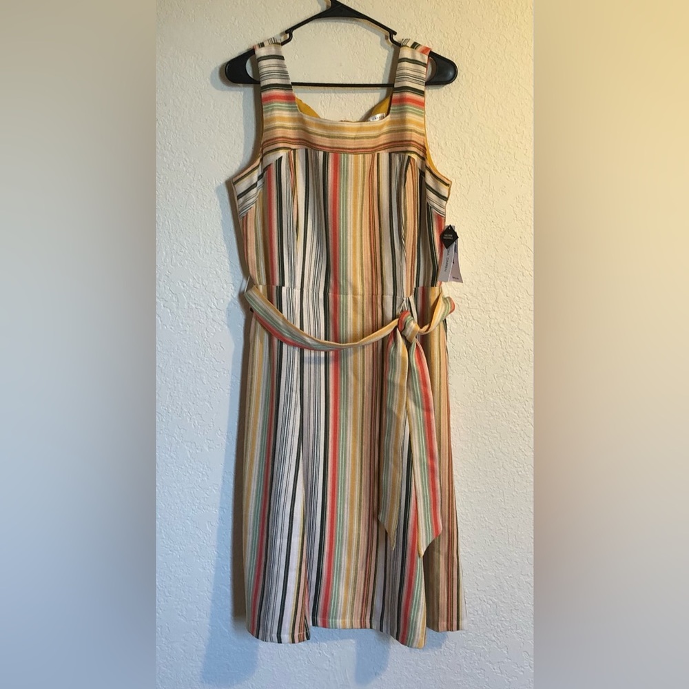 Studio One by Sandra Darren Sunset Safari Striped Cocktail Dress size 14